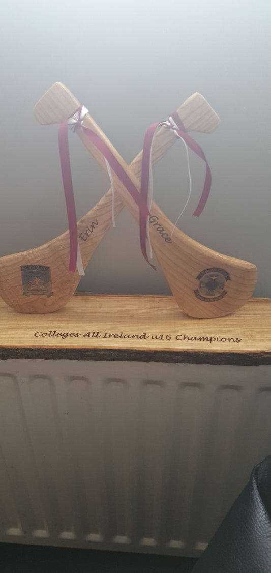 Crossed Hurl Plaque - Wedding Gift