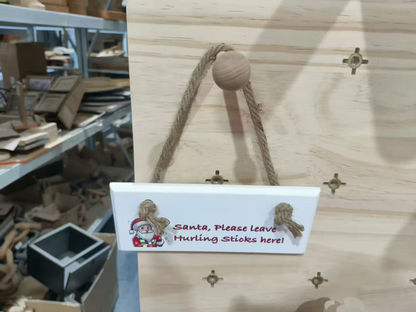 Santa Hurling Stop Sign