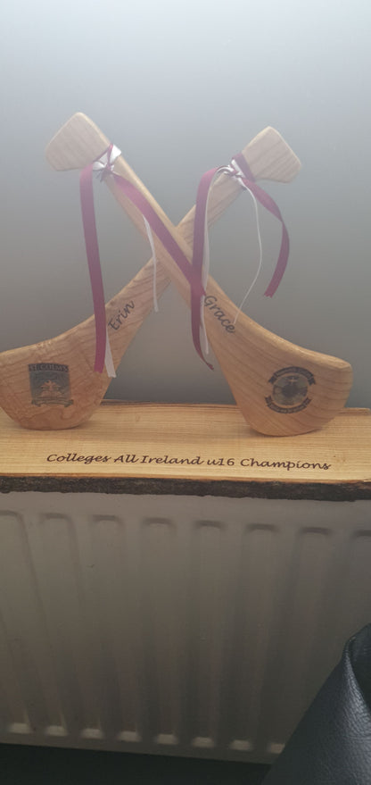 Crossed Hurl Plaque - Wedding Gift